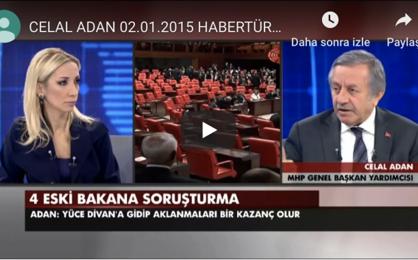 CELAL ADAN 02.01.2015 HABERTÜRK TV AKŞAM RAPORU