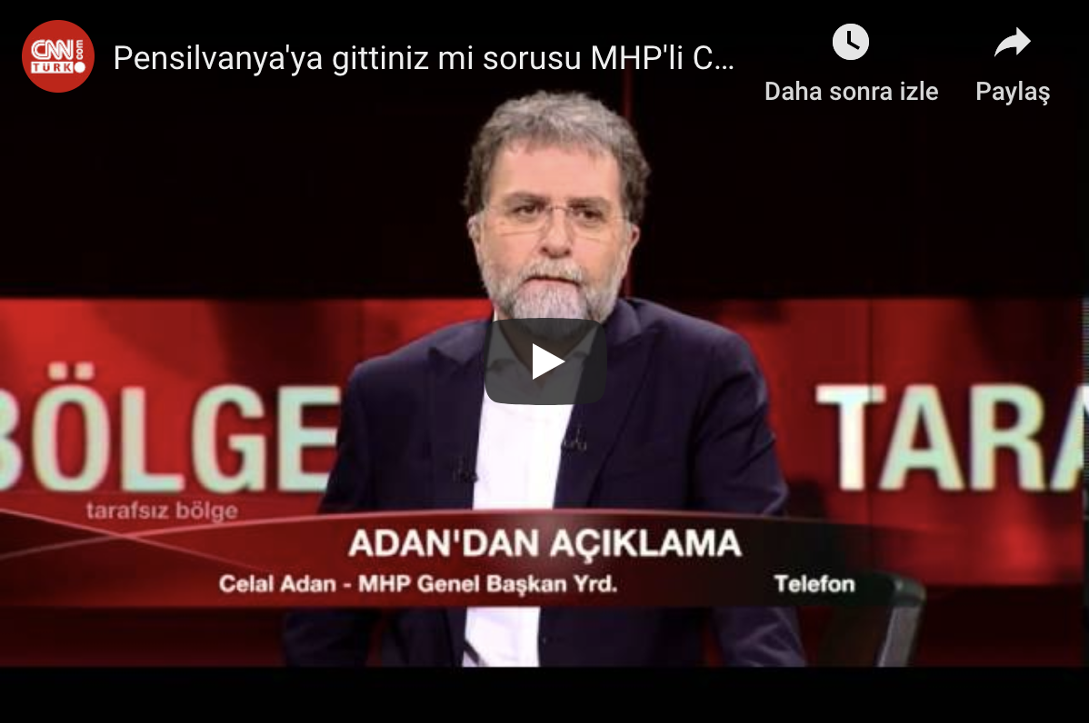 MHP GNL BŞK YRD İST MV SAYIN CELAL ADAN'IN 14 NİSAN 2016 TARİHLİ YAZILI BASIN AÇIKLAMASI