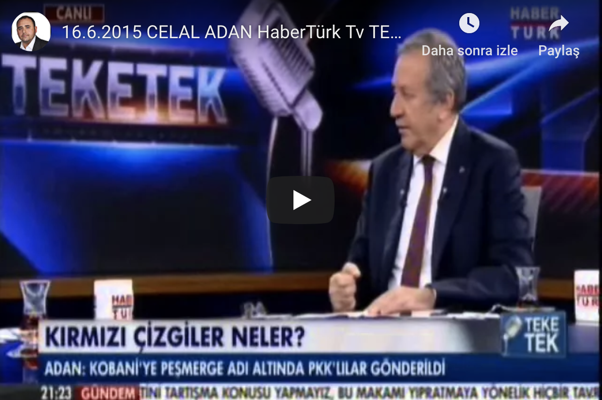 MHP GNL BŞK YRD İSTANBUL MV SAYIN CELAL ADAN'IN 21.6.2015 TARİHLİ BASIN AÇIKLAMASI