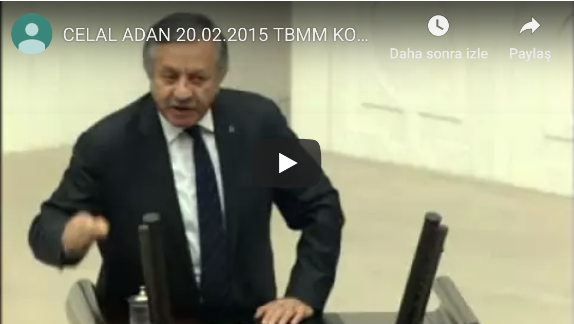 MHP GNL BŞK YRD İST MV SAYIN CELAL ADAN'IN 11 ŞUBAT 2015 TARİHLİ BASIN AÇIKLAMASI