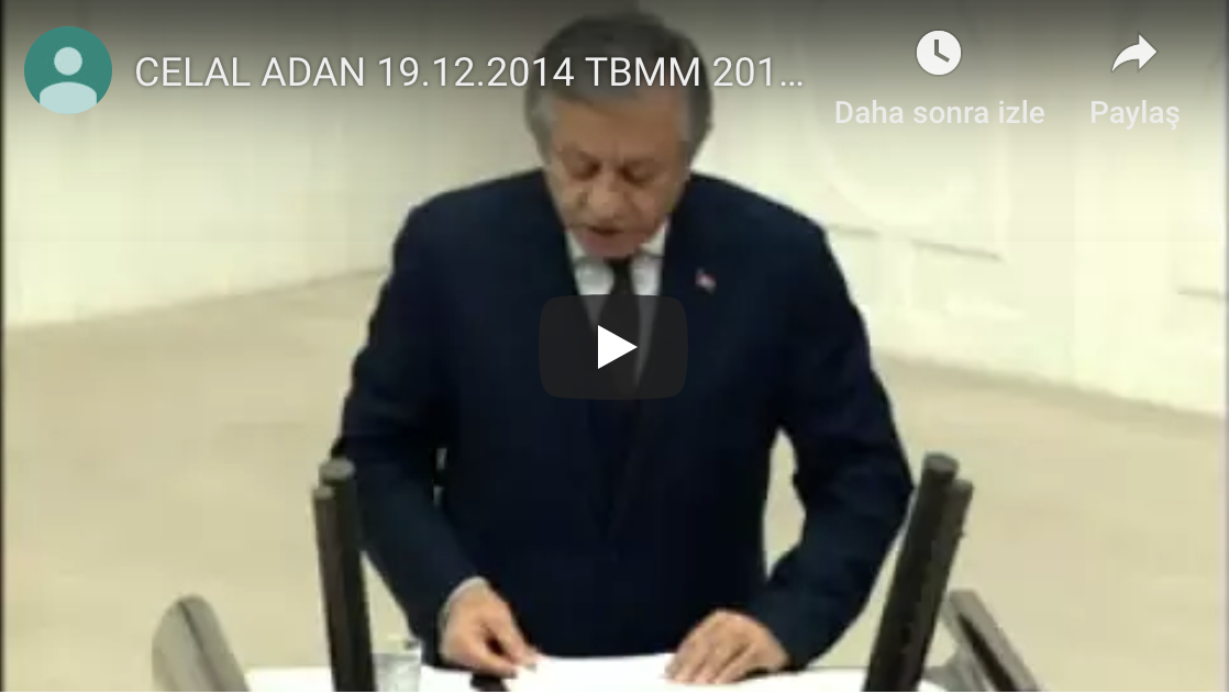 MHP GNL BŞK YRD, İST MV SAYIN CELAL ADAN'IN 7 OCAK 2016 TARİHLİ BASIN AÇIKLAMASI