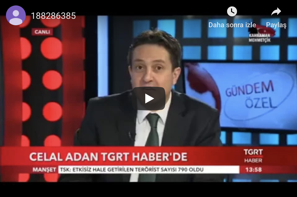 TGRT GÜNDEM ÖZEL Programı Canlı